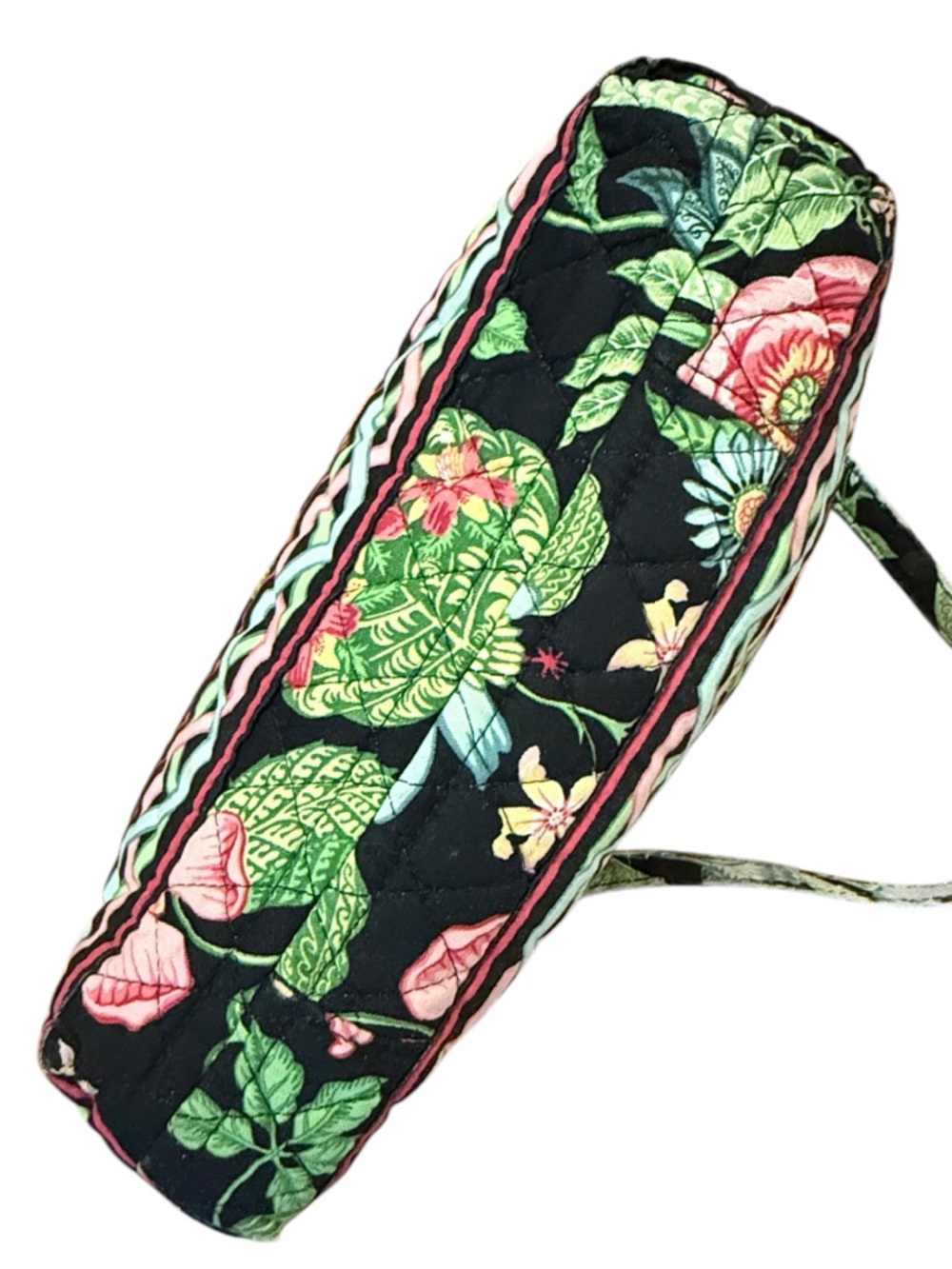 Vera Bradley Botanica Bag & Wallet Set Black Green Floral Quilted USA Retired - Picture 10 of 16